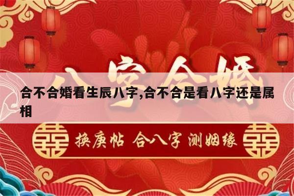 合不合婚看生辰八字,合不合是看八字还是属相