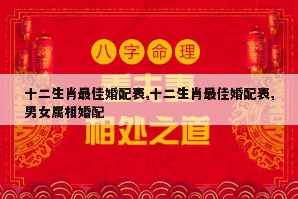 十二生肖最佳婚配表,十二生肖最佳婚配表,男女属相婚配