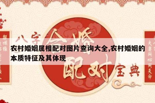 农村婚姻属相配对图片查询大全,农村婚姻的本质特征及其体现