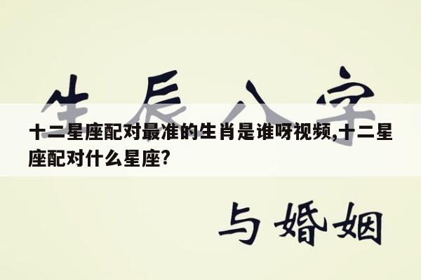 十二星座配对最准的生肖是谁呀视频,十二星座配对什么星座?