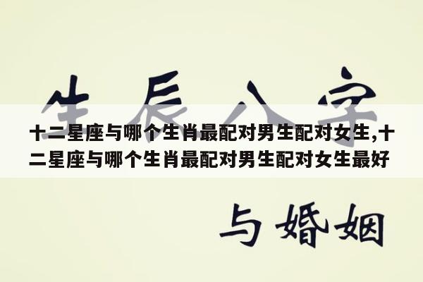 十二星座与哪个生肖最配对男生配对女生,十二星座与哪个生肖最配对男生配对女生最好