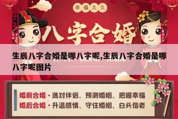 生辰八字合婚是哪八字呢,生辰八字合婚是哪八字呢图片