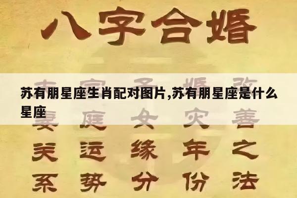 苏有朋星座生肖配对图片,苏有朋星座是什么星座