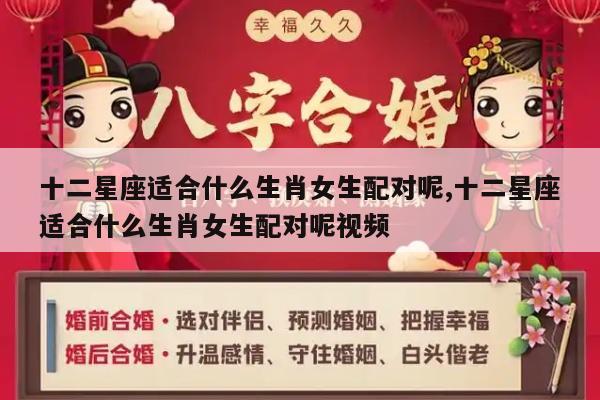 十二星座适合什么生肖女生配对呢,十二星座适合什么生肖女生配对呢视频