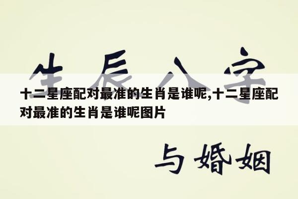 十二星座配对最准的生肖是谁呢,十二星座配对最准的生肖是谁呢图片