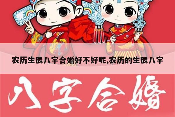 农历生辰八字合婚好不好呢,农历的生辰八字