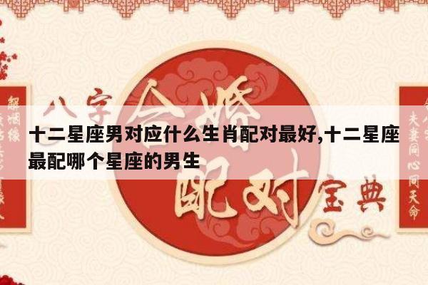 十二星座男对应什么生肖配对最好,十二星座最配哪个星座的男生