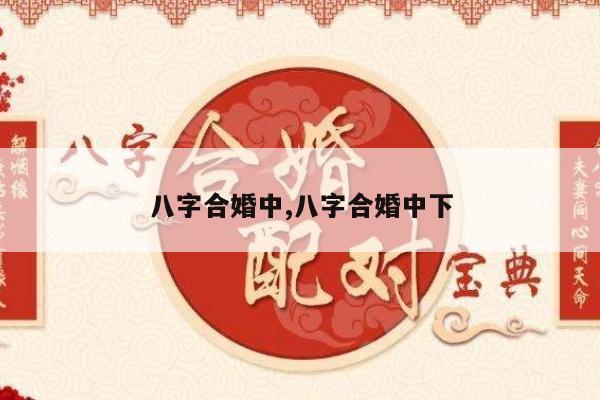 八字合婚中,八字合婚中下