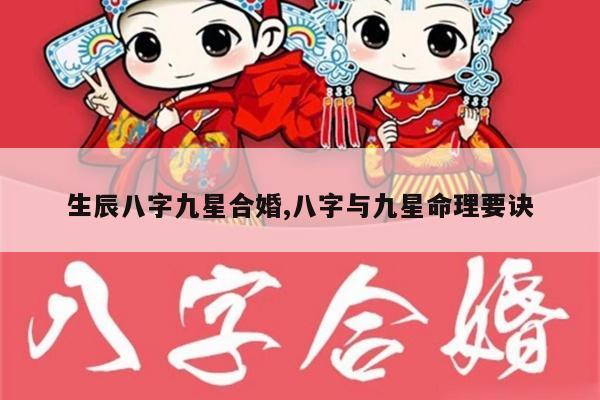 生辰八字九星合婚,八字与九星命理要诀