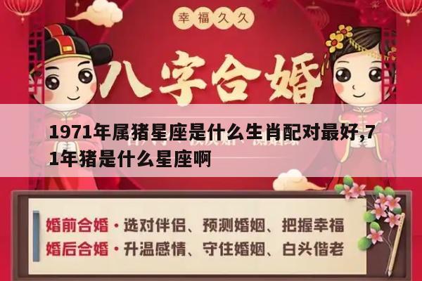 1971年属猪星座是什么生肖配对最好,71年猪是什么星座啊