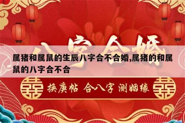 属猪和属鼠的生辰八字合不合婚,属猪的和属鼠的八字合不合