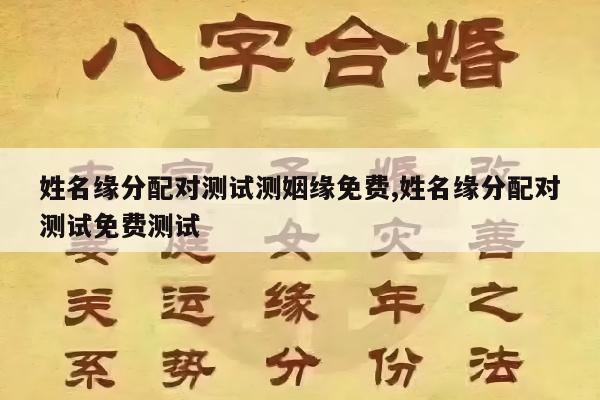 姓名缘分配对测试测姻缘免费,姓名缘分配对测试免费测试