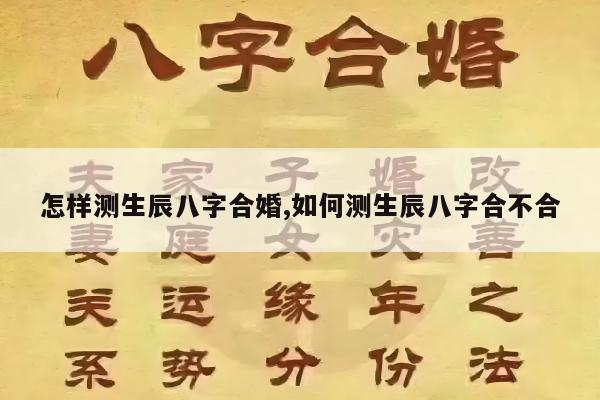 怎样测生辰八字合婚,如何测生辰八字合不合