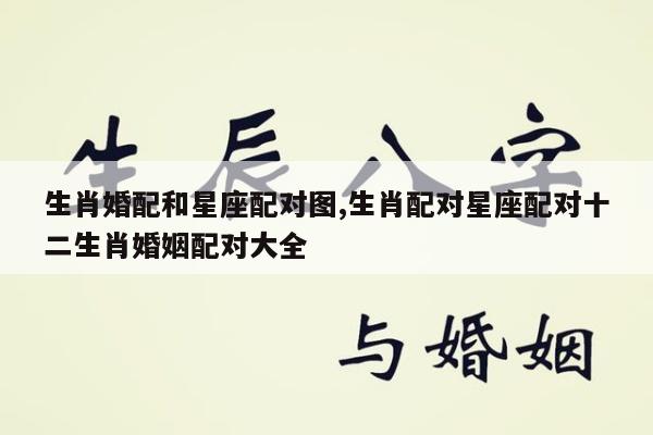 生肖婚配和星座配对图,生肖配对星座配对十二生肖婚姻配对大全