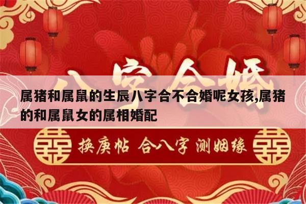 属猪和属鼠的生辰八字合不合婚呢女孩,属猪的和属鼠女的属相婚配